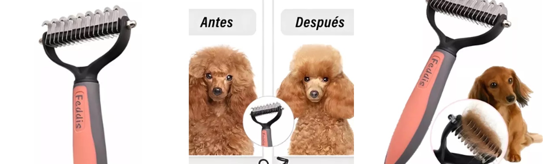 Cepillo Peine Para Mascotas Quita Nudos